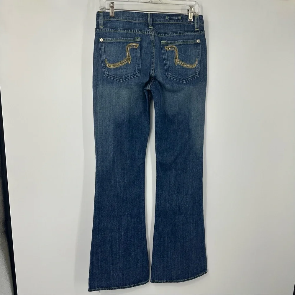 Rock & Republic Rhinestone Boot Cut Jeans Embroidered Embellished Womens 29 - Picture 5 of 7